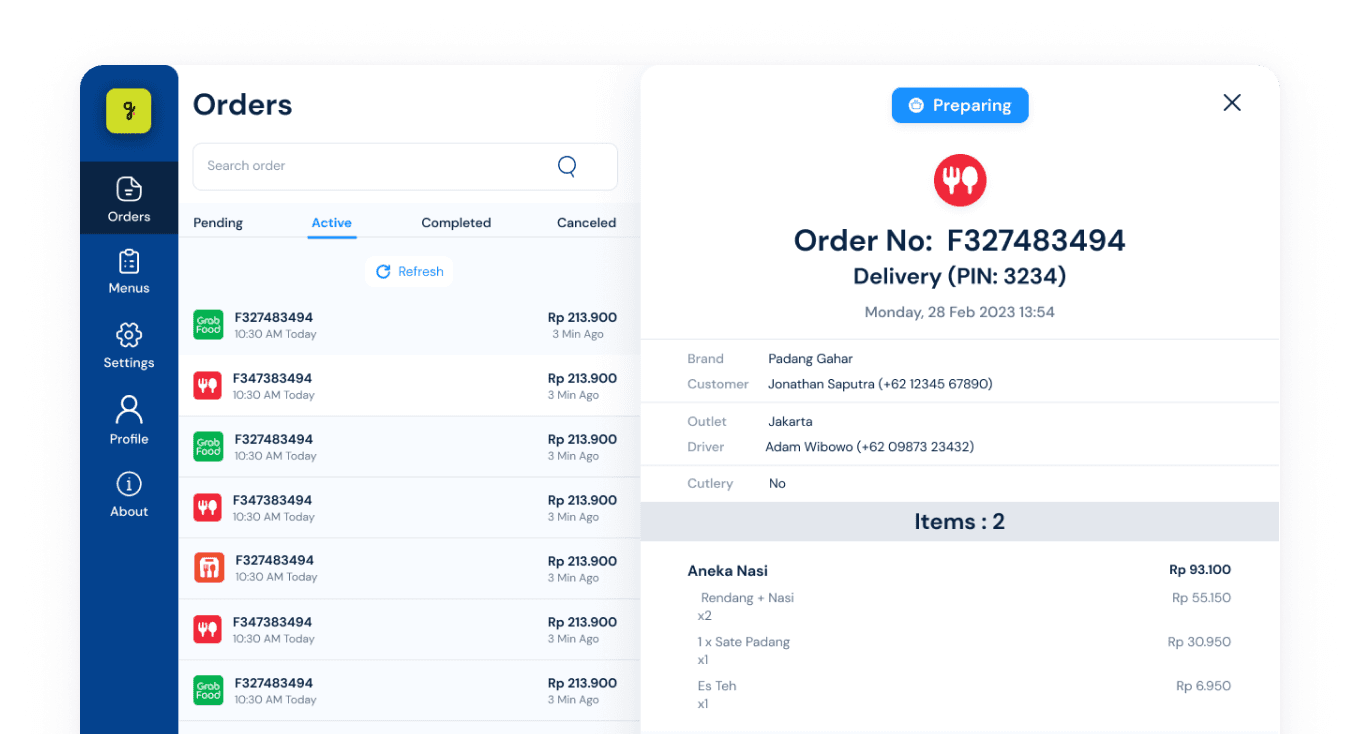 Orders Dashboard